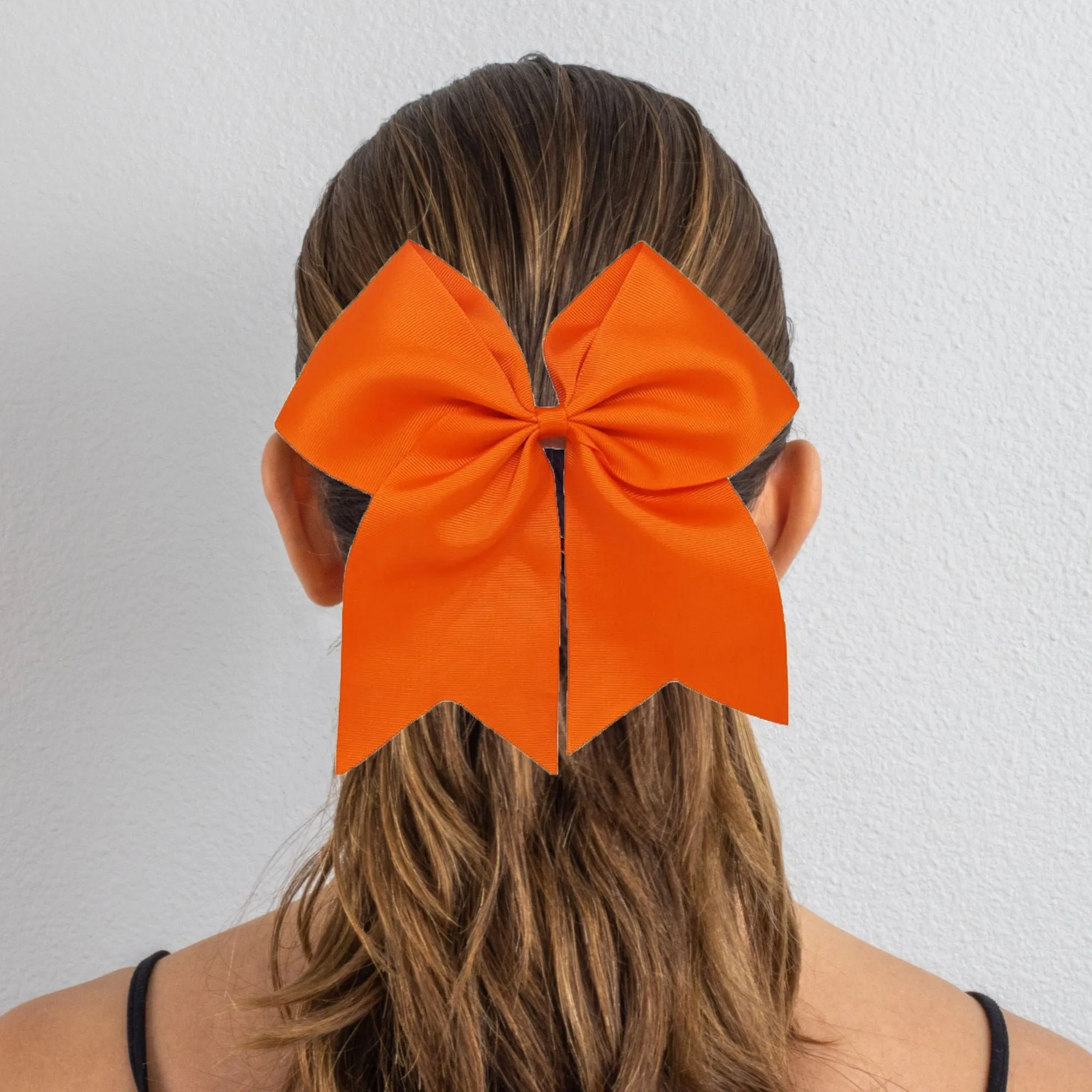 Orange Clip Hair Bows - 10 Pack
