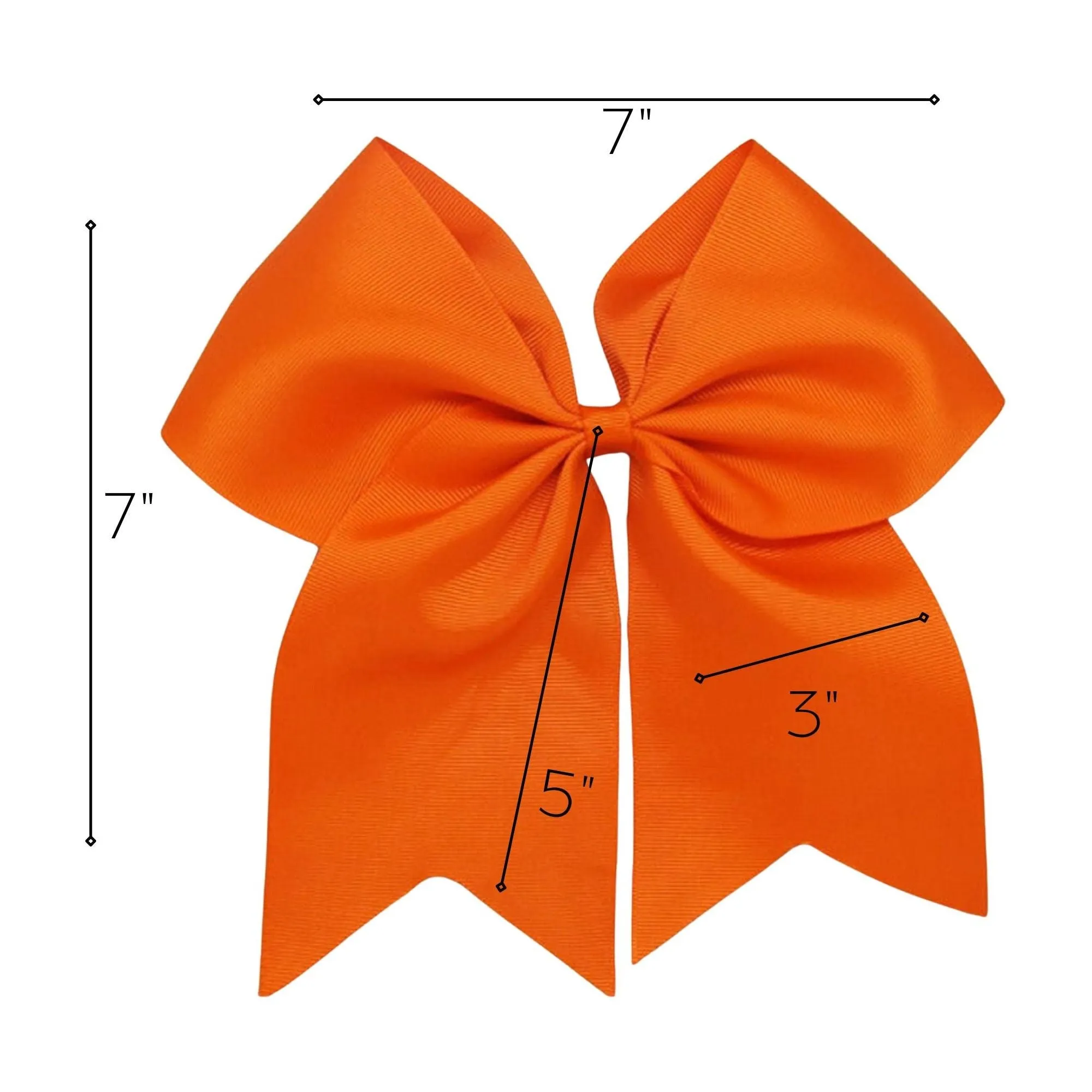 Orange Clip Hair Bows - 10 Pack