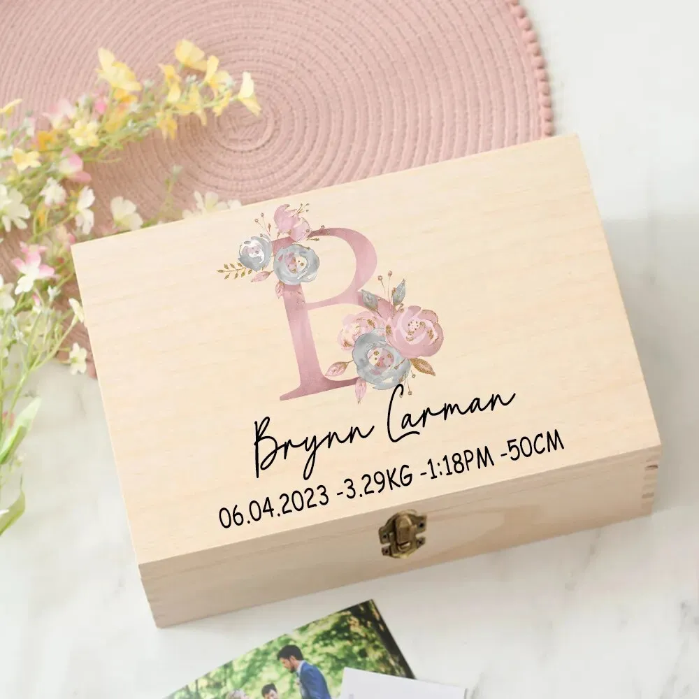 Personalised Baby Gift Keepsake Memory Box