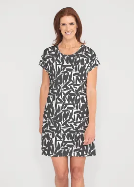 Pick Up Sticks (14300) ~ French Terry Short Sleeve Crew Dress (Copy)