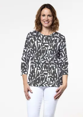 Pick Up Sticks (14300) ~ Signature 3/4 Sleeve Crew Neck Top