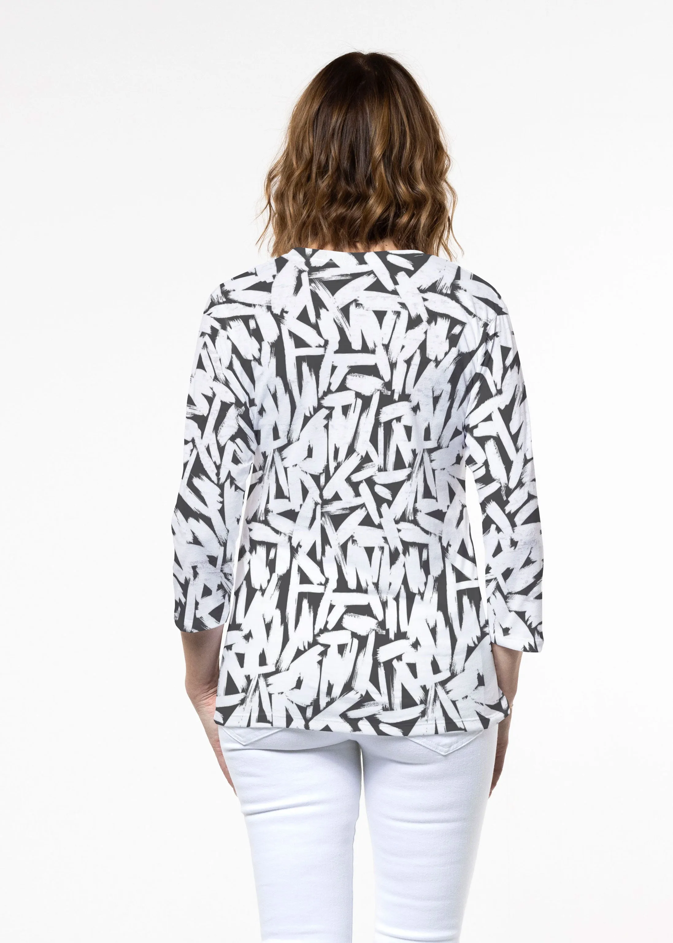 Pick Up Sticks (14300) ~ Signature 3/4 Sleeve Crew Neck Top