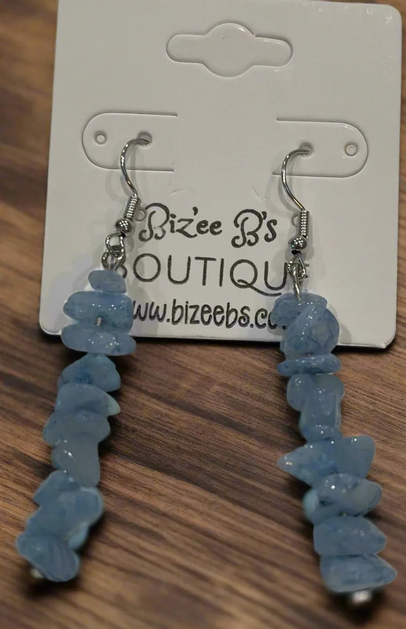 Rock Beaded Dangle Earrings