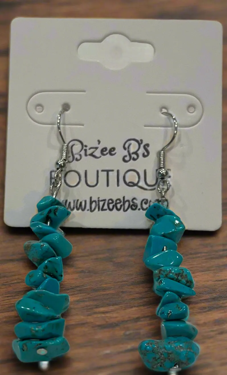 Rock Beaded Dangle Earrings
