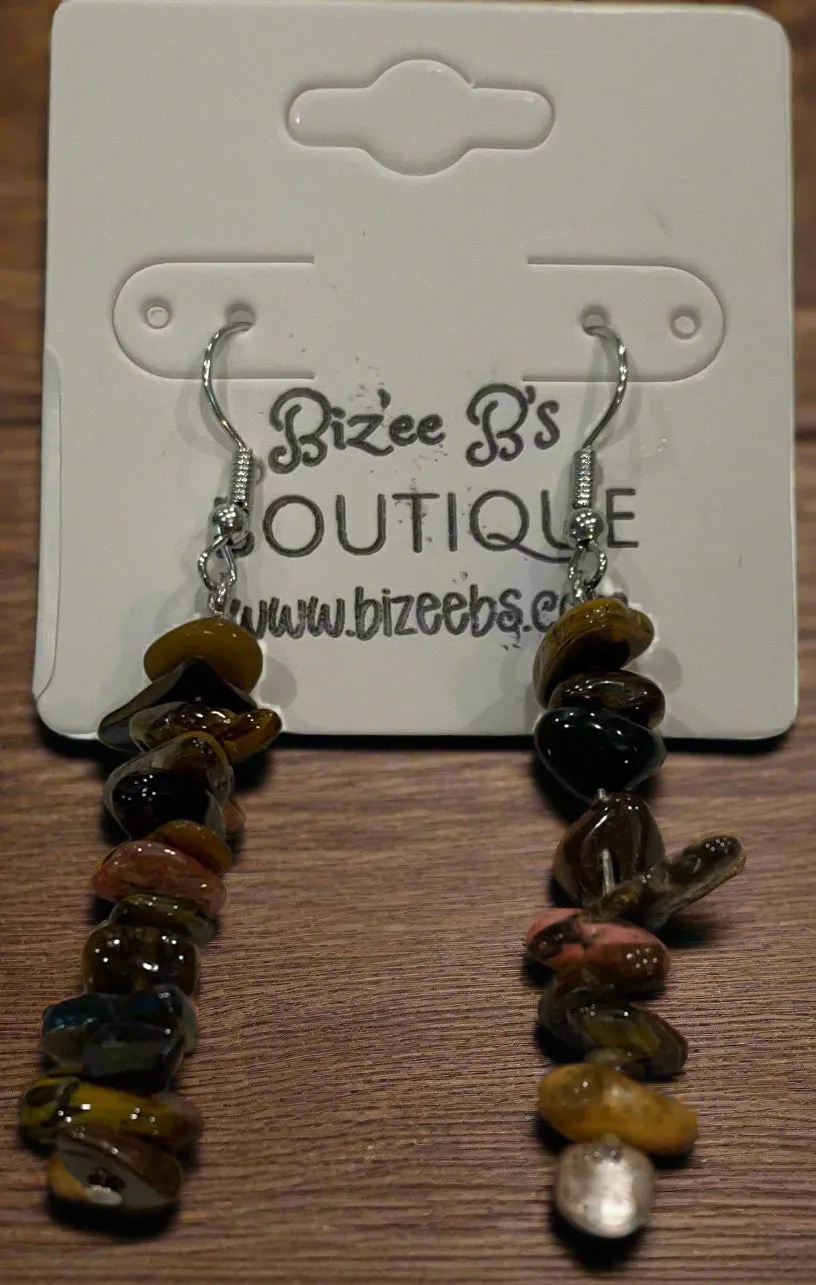 Rock Beaded Dangle Earrings
