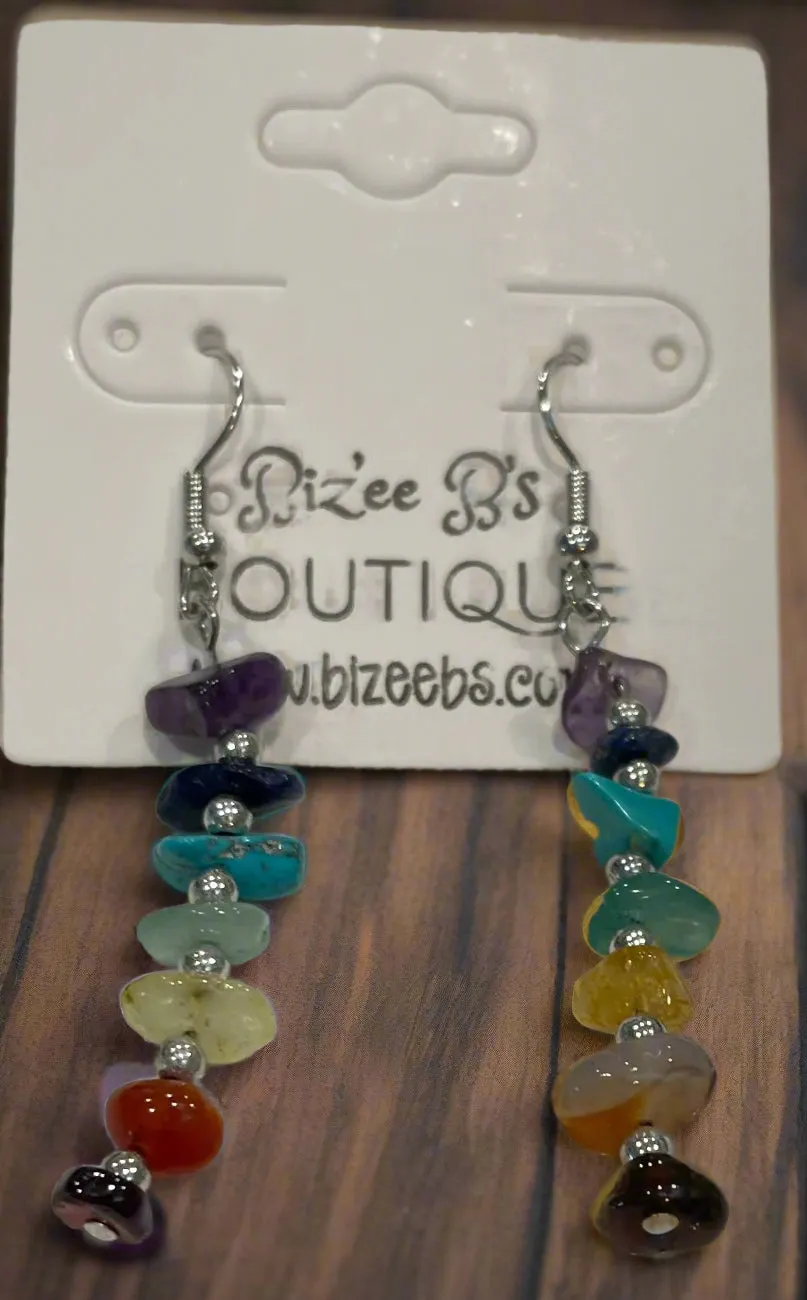 Rock Beaded Dangle Earrings