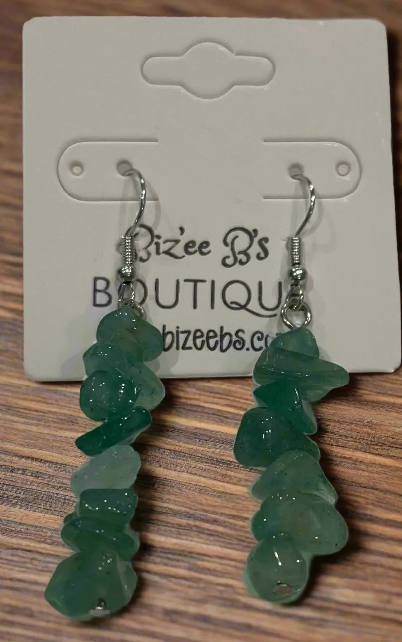 Rock Beaded Dangle Earrings