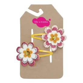 Samantha Flower Hair Clips by Lily   Momo