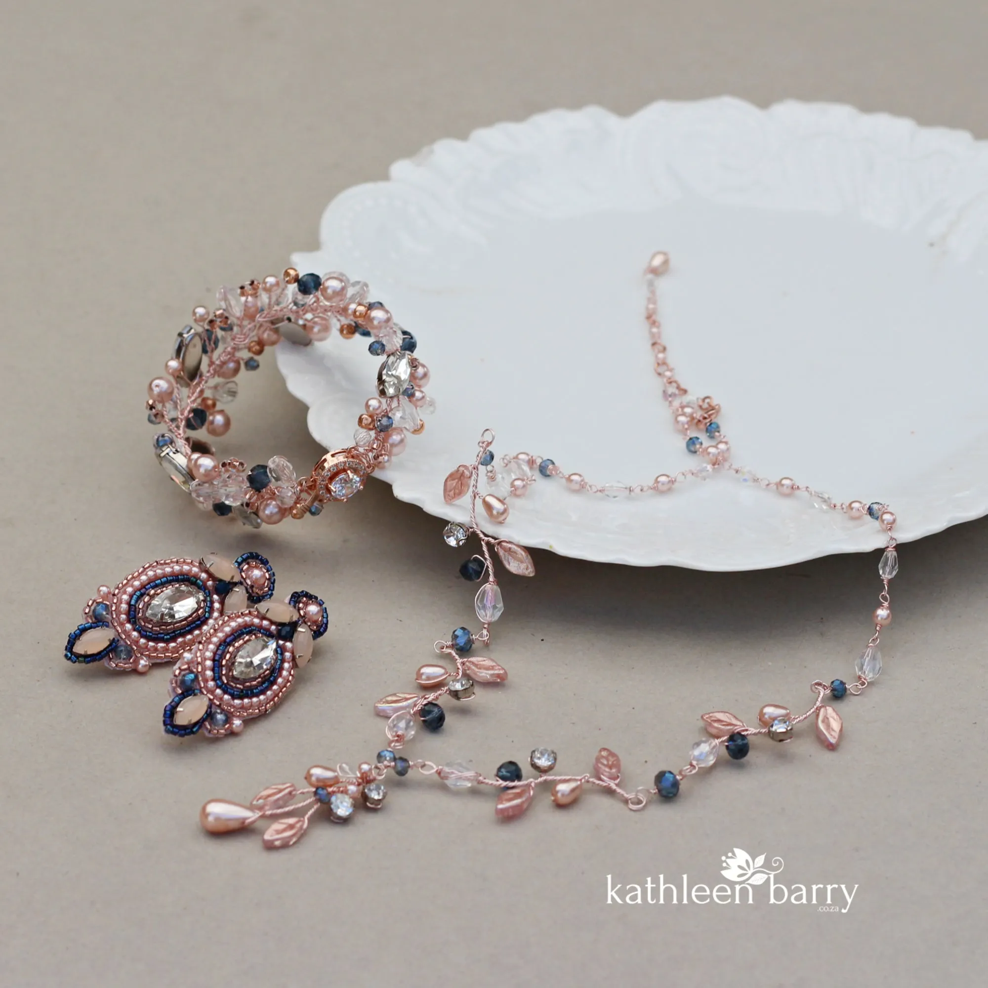 Shelby earrings - Rhinestone silver and beaded embroidery - color options available