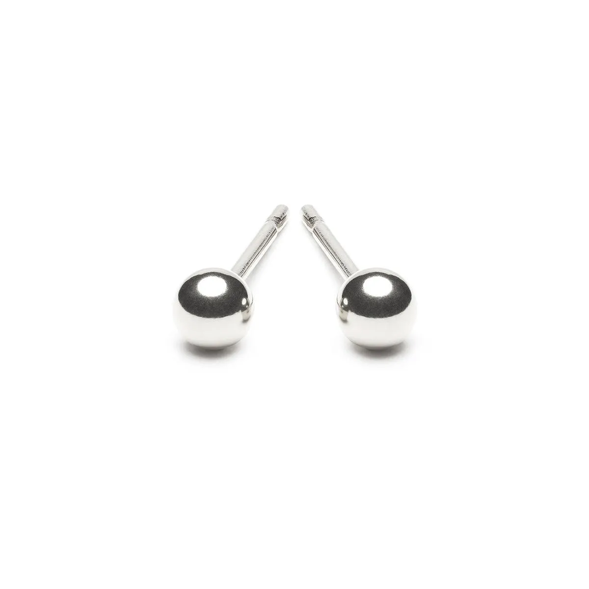Silver Small Ball Stud Earrings