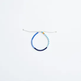 Single Strand Bracelet - Multi Blue