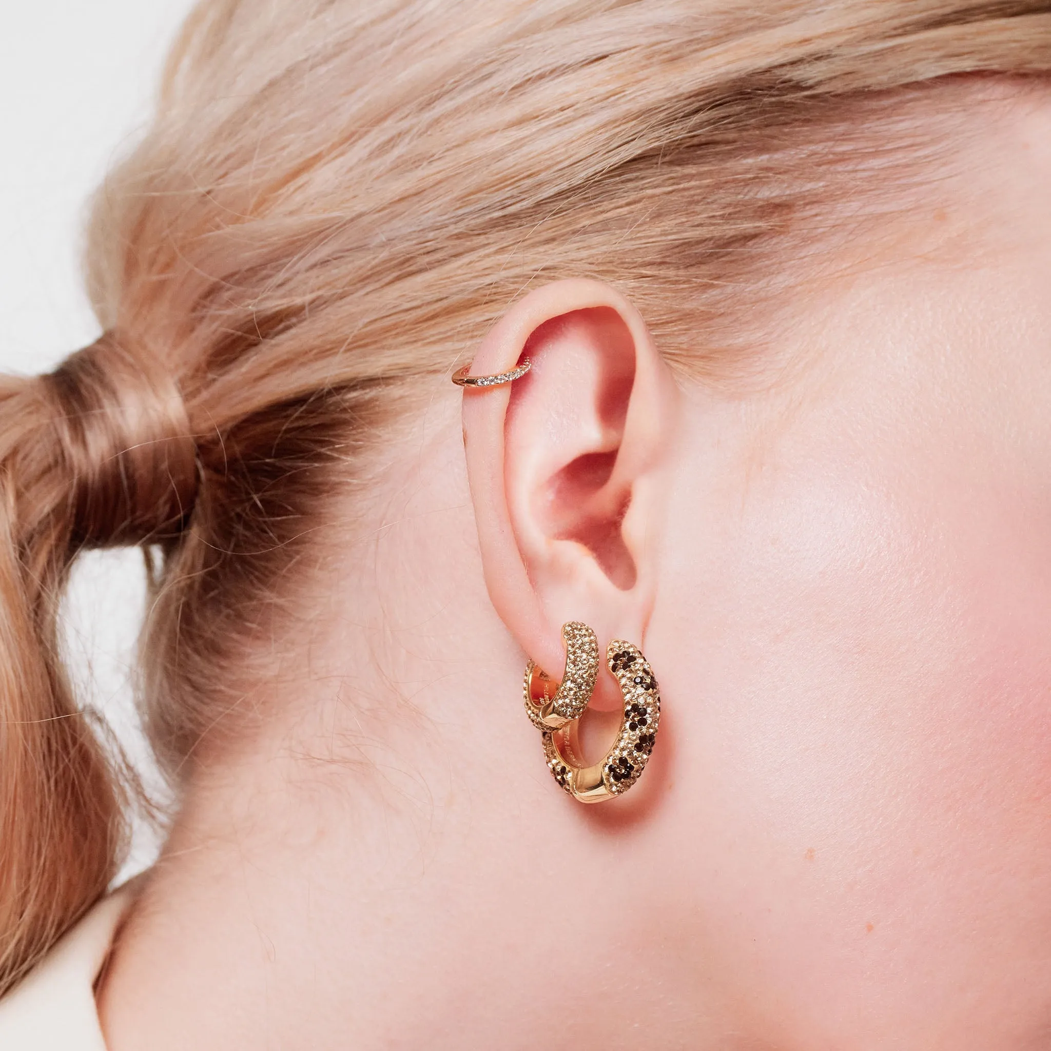 Small Sparkle Hoop Earrings