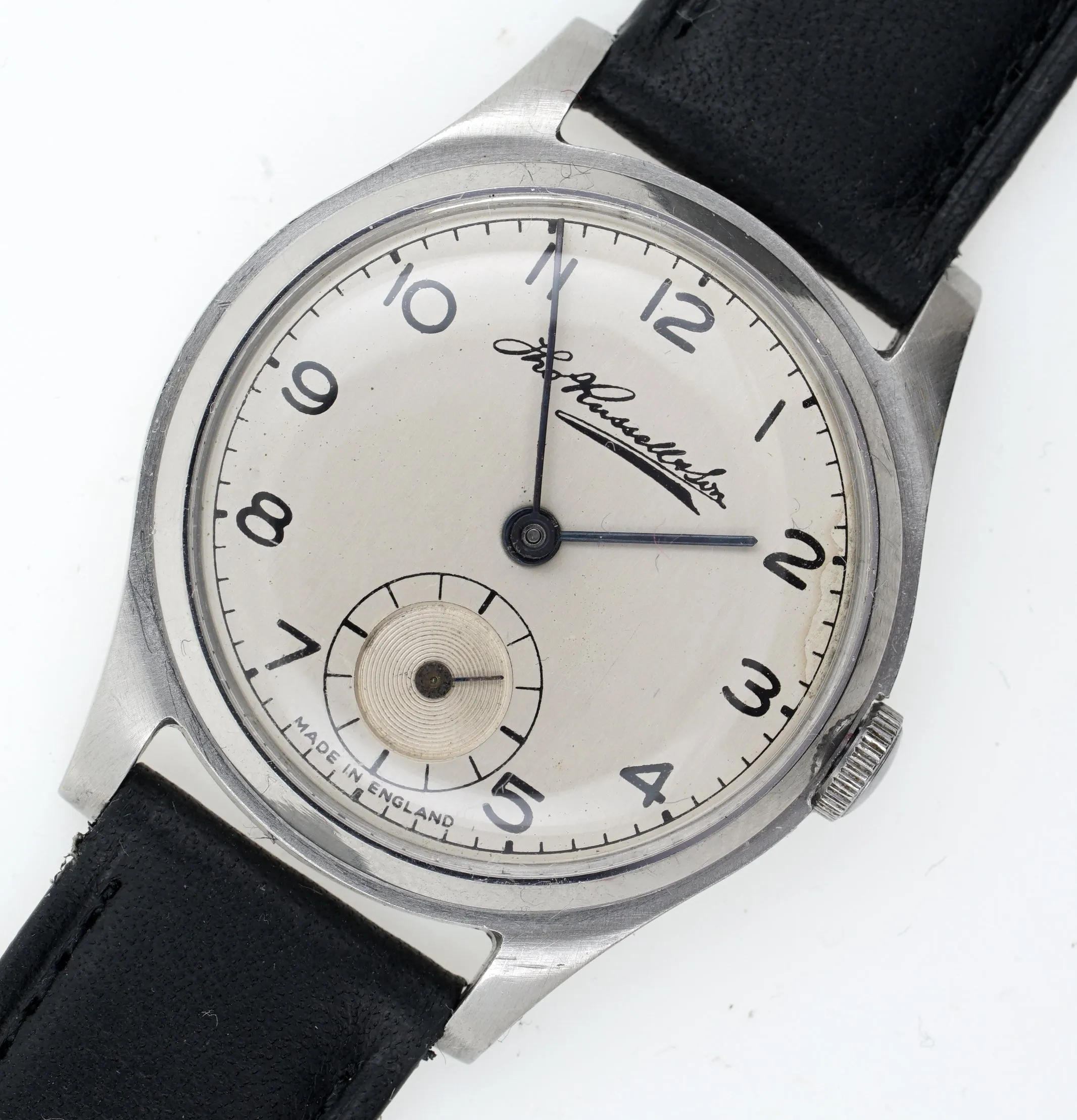 SMITHS THOMAS RUSSELL & SON STEEL DENNISON CASED 15J ENGLISH WRISTWATCH