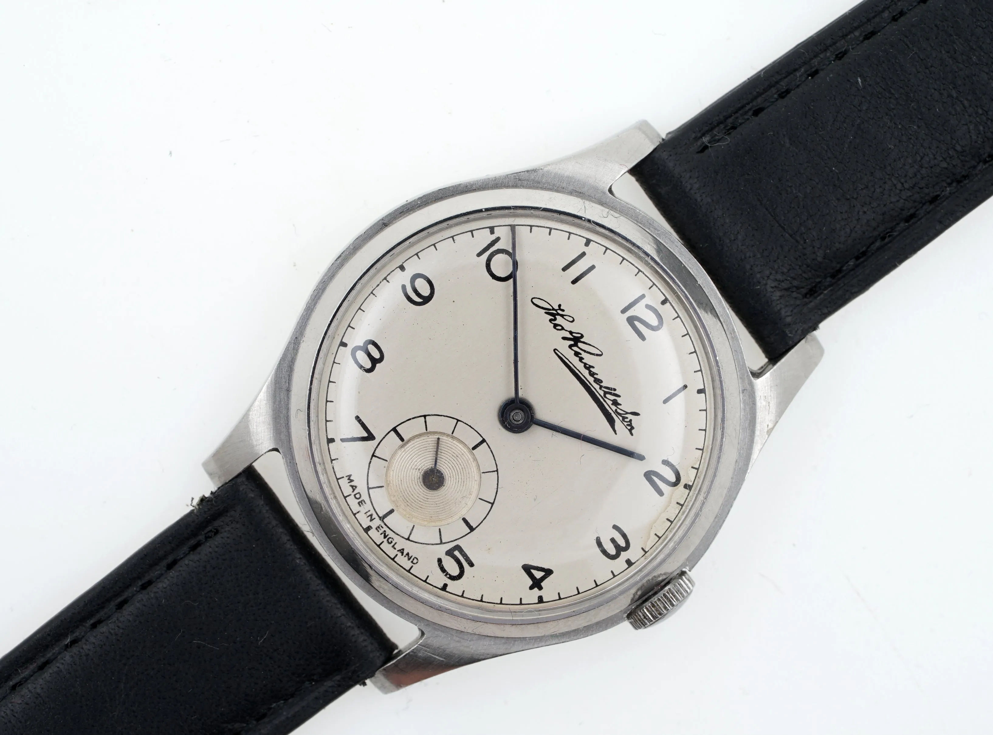 SMITHS THOMAS RUSSELL & SON STEEL DENNISON CASED 15J ENGLISH WRISTWATCH
