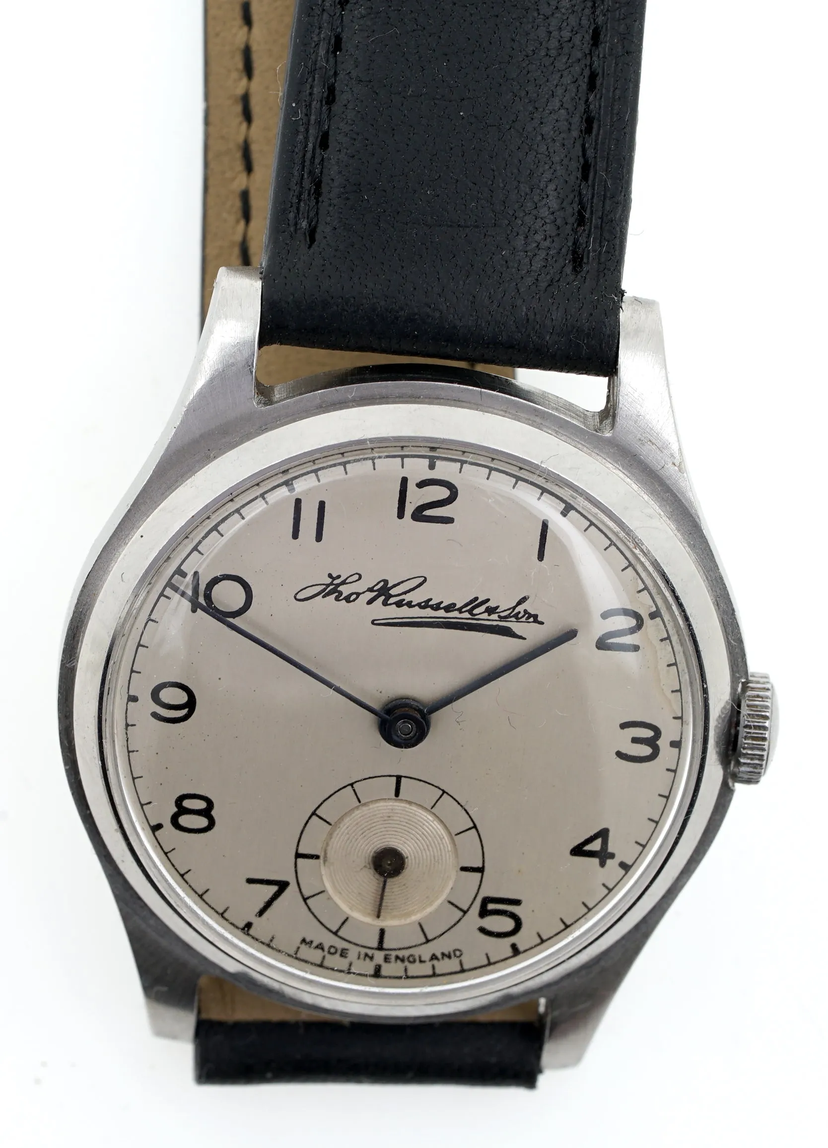 SMITHS THOMAS RUSSELL & SON STEEL DENNISON CASED 15J ENGLISH WRISTWATCH