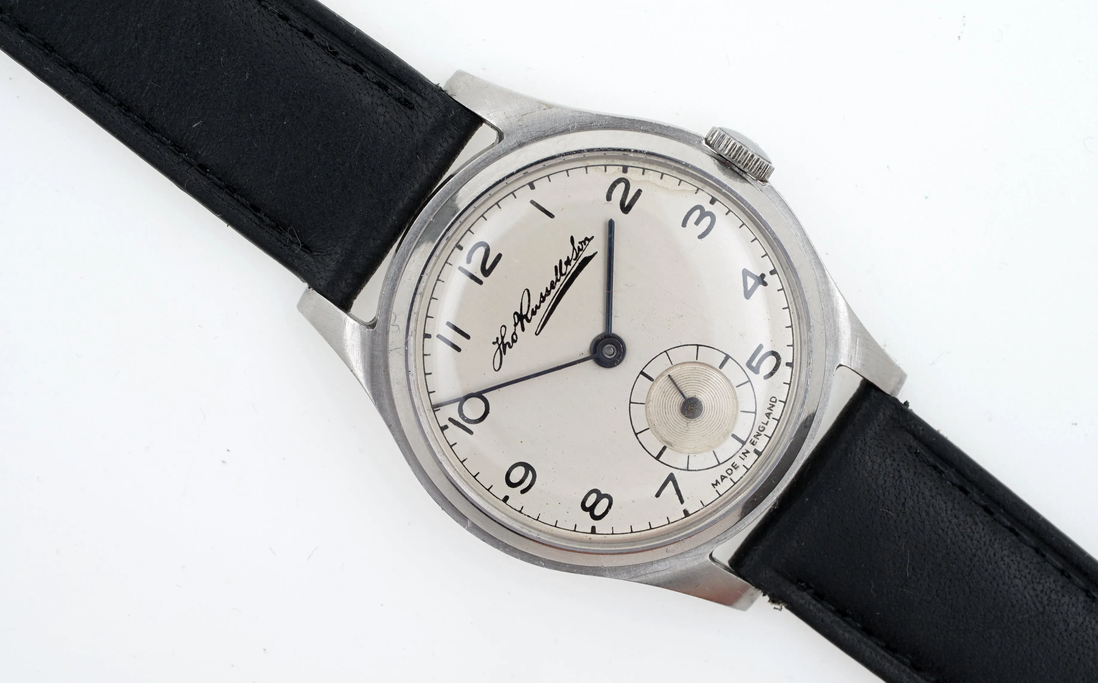 SMITHS THOMAS RUSSELL & SON STEEL DENNISON CASED 15J ENGLISH WRISTWATCH
