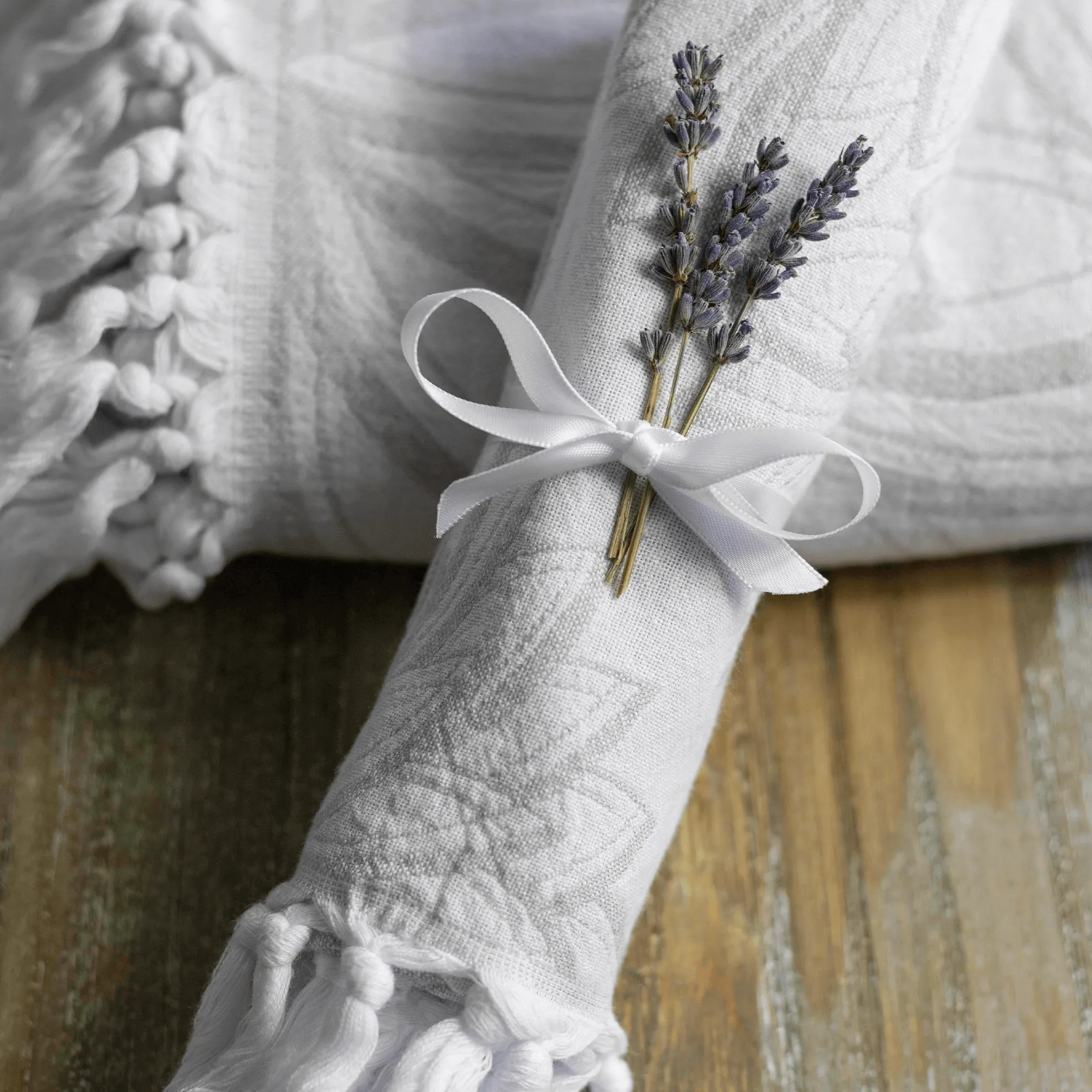 Turkish Cotton Hand Towel | Horona in Grey   White