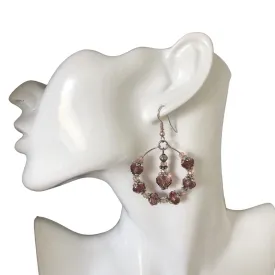 Victorian Style Crystal Hoops