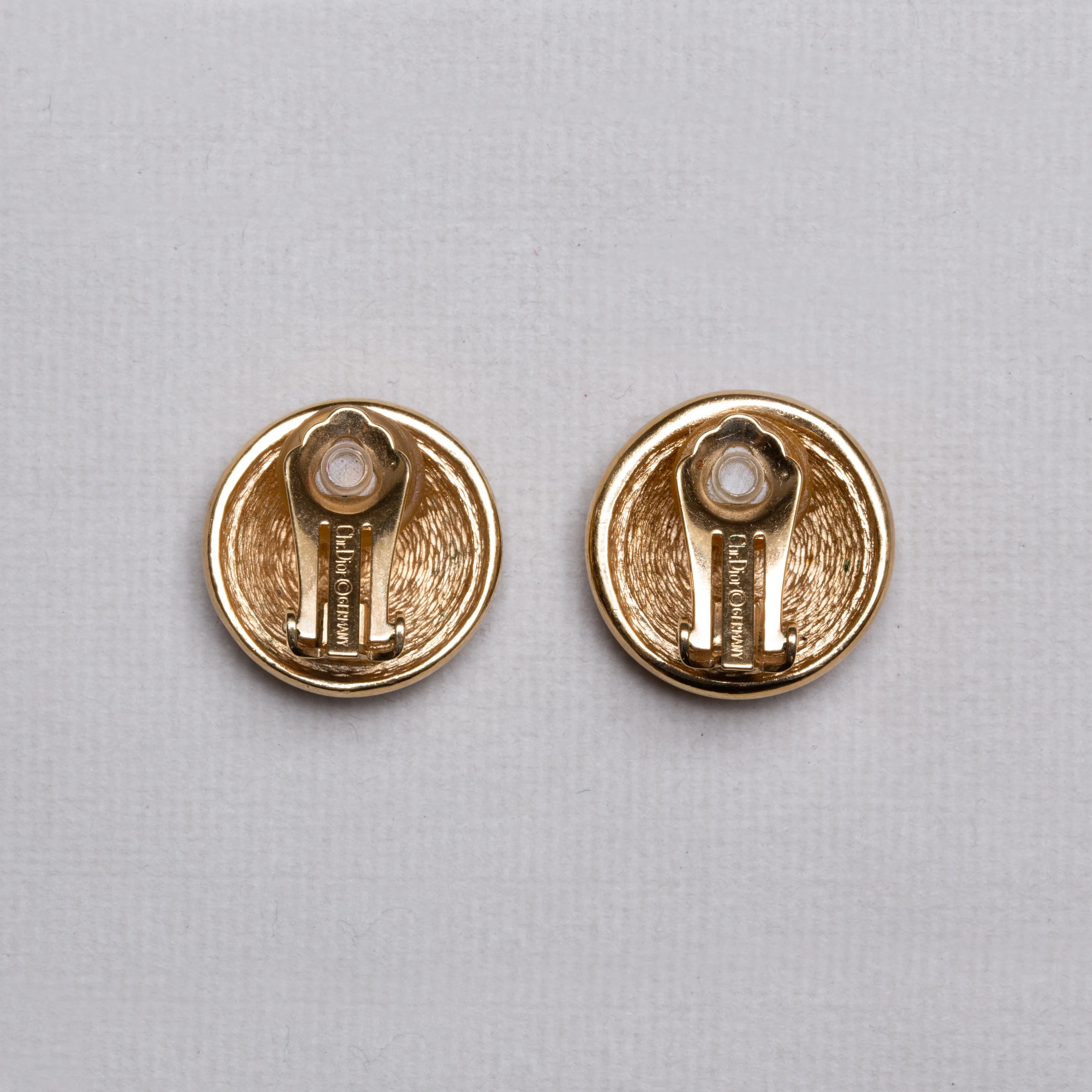 Vintage Gold CD Clip-on Earrings